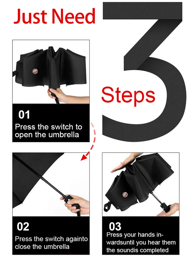 سيارة قابلة للطي تألق المطر التلقائي حماية من الشمس UV مظلة من الشمس لموريس المرآب MG ZS 5 7 6 Cyberster MG4 EV ES5 HS One