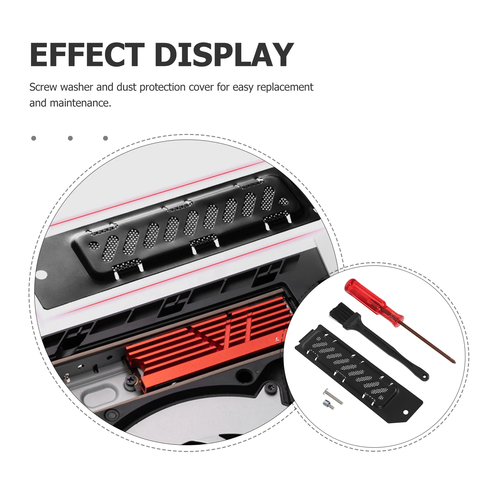 

1 set 1 Set Metal Game Console Ssd Cover Aluminum Alloy Dustproof Protector For Console Accessories Ssd Lids Parts Repair Kit