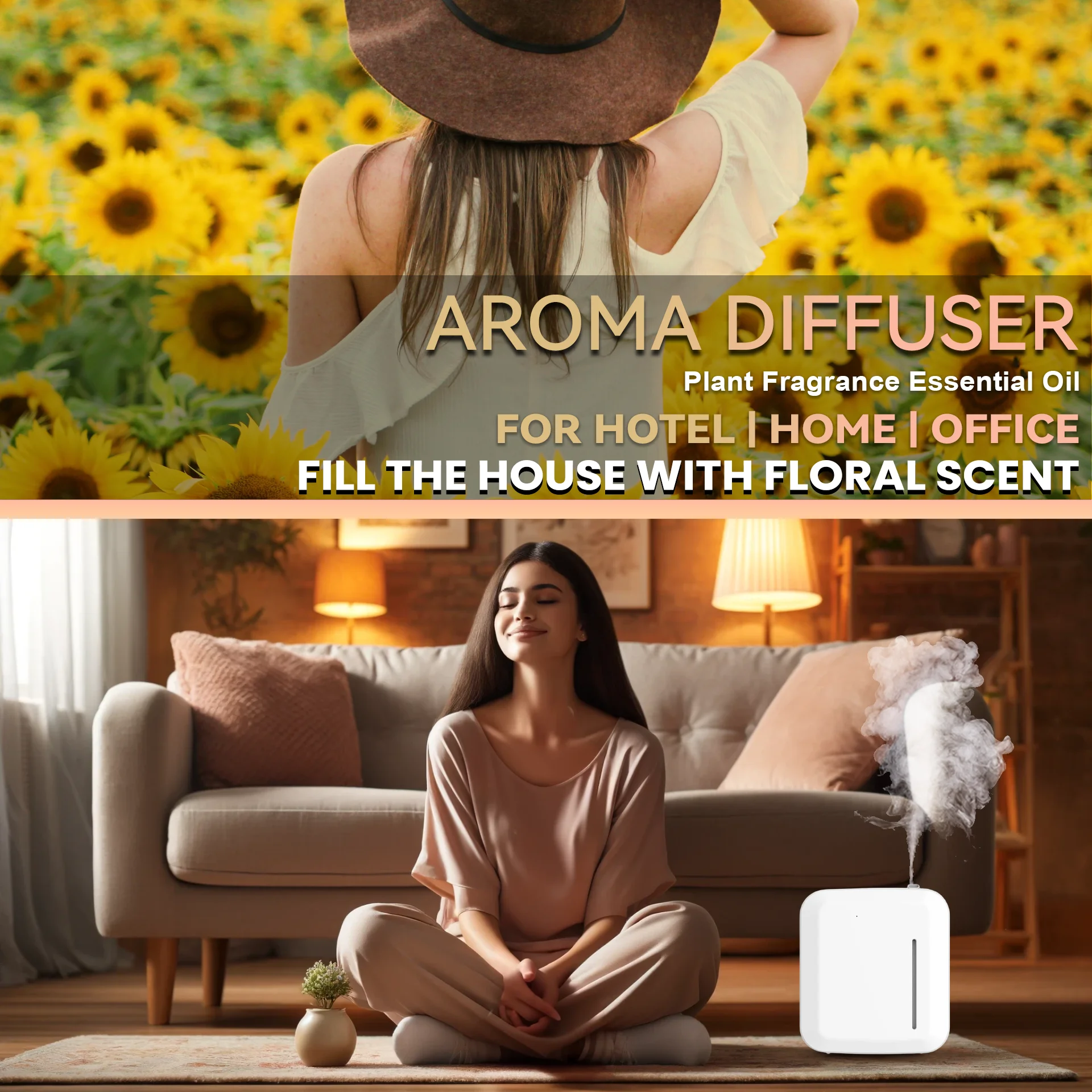 Perfume Essential Oil Aroma Diffuser For Home  Remove Odor Automatic Sprayer Air Freshener Machine App Control Device For Hotel