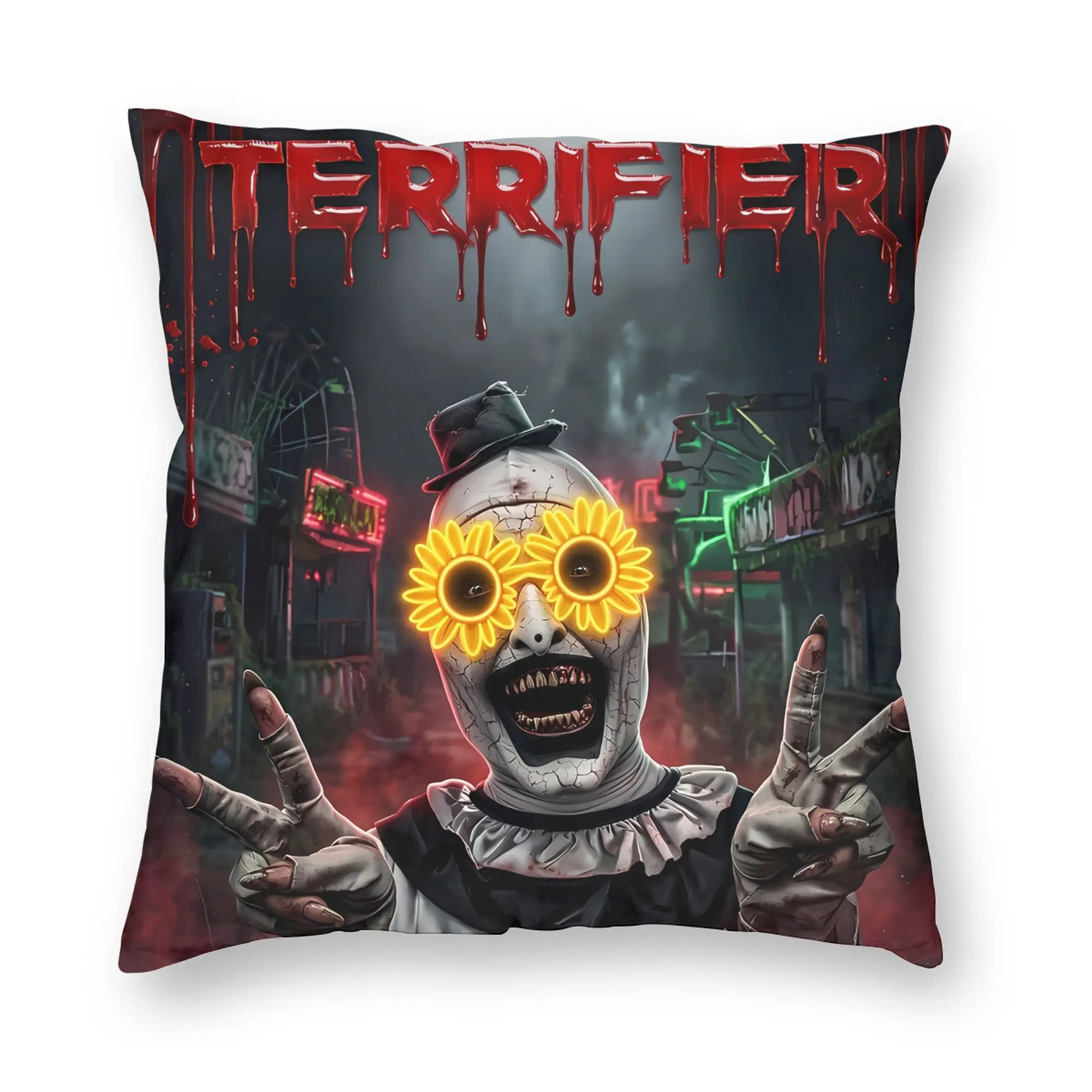 Terrifier Movie Pillow Cover  Morden Pillow Case For Sofa Home Decoration Comfy Pillowcases Gift