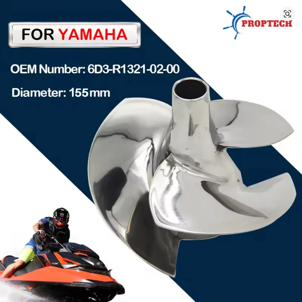 

Fit YAMAHA 6D3-R1321 Jet Ski Impeller VX1100 VX Sport VX Deluxe Wave Runner VX VX1100/VX Cruiser VX/ V1 SPORT 3 Blades 155mm