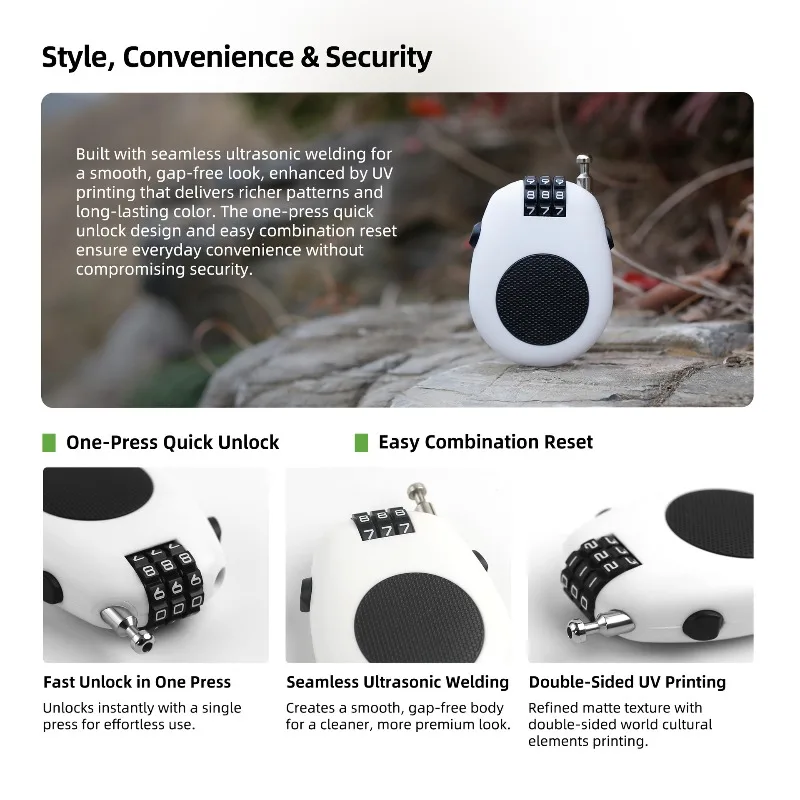 Retractable Steel Wire Rope Combination Cable Lock P40 for Suitcase Motorcycle Helmet Luggage Car Ski Sleigh Security Padlock