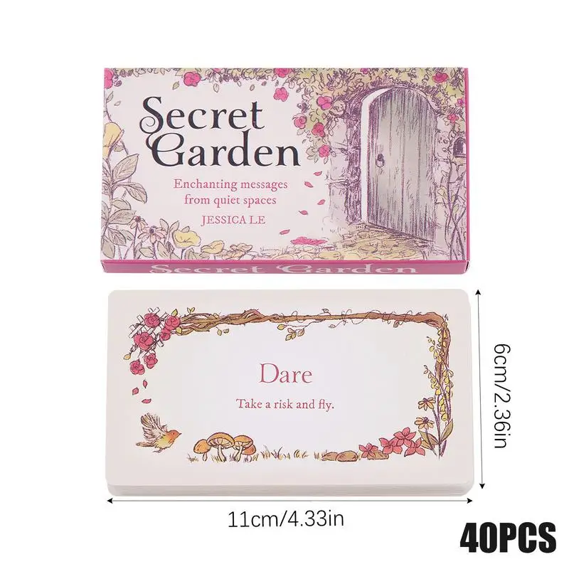 Card Board Games Oracle Cards Classic Secret Garden Games 40 Cards English Family Gathering Game Card for Gathering Party