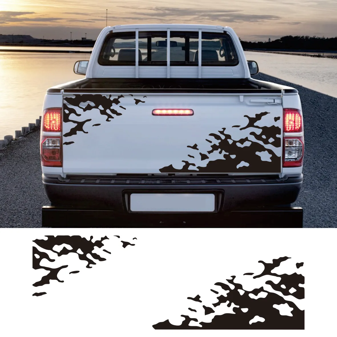 

Car Universal Tail Sticker For Toyota Hilux Isuzu Dmax Dodge RAM Ford F150 Chevrolet Silverado Pickup Truck Tailgate Decor Decal