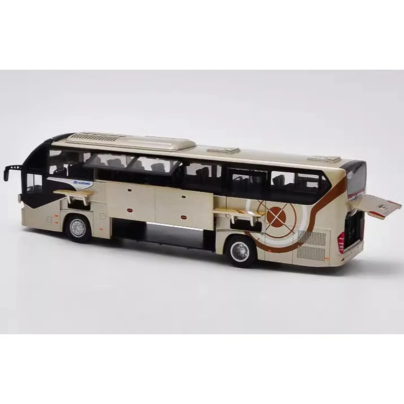 Original Diecast 1:43 Scale Yutong Bus ZK6128HQB Alloy Automobile Model Finished Product Simulation Toy Gift Static Model