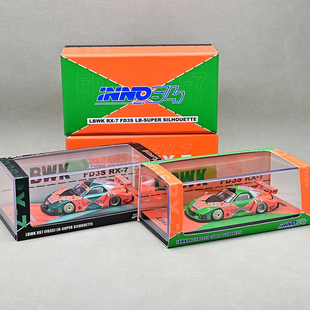 

INNO 1:64 LBWK RX-7 FD3S LB-super Chase Special Edition Малайзийский салон 2024, коллекция моделей автомобилей из литого под давлением сплава, подарок