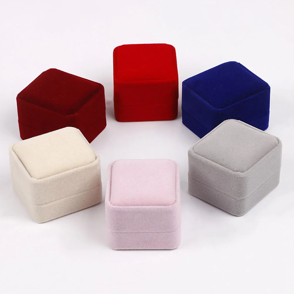 flannel jewelry box flannel jewelry organizer rings packaging box ear studs packing case jewelry storage case