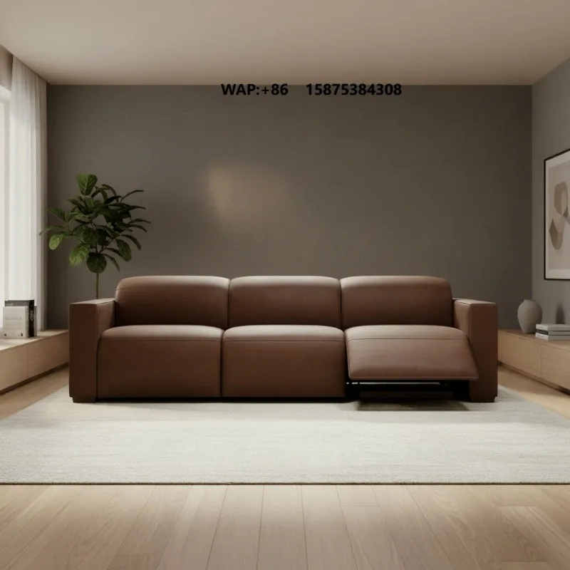 FERLY High-end Modular Leather Sofa Furniture Modern Upholstered Design Hotel Use Relaxation Manual Power Lift Electric Recliner