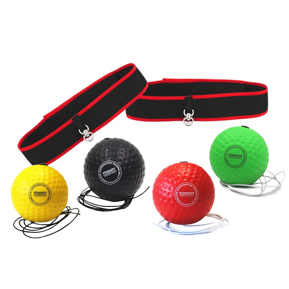 Boxing Speed Punch Ball with Headband Gym Exercise Boxing Ball Raising Reaction Head-Mounted for Hand-Eye Coordination Training