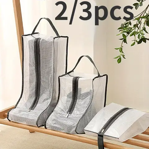 부츠 보관 가방, 투명 방진 보호 가방, 휴대용 지퍼 신발, 습기 방지, 휴대용 다목적 정리
