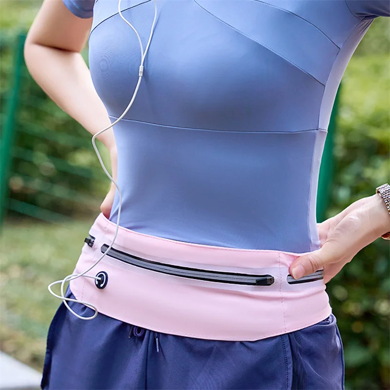 Ceinture de sport étanche et invisible, ceinture de fitness multifonctionnelle ultra-fine, équipement de marathon, téléphone de course à pied, unisexe