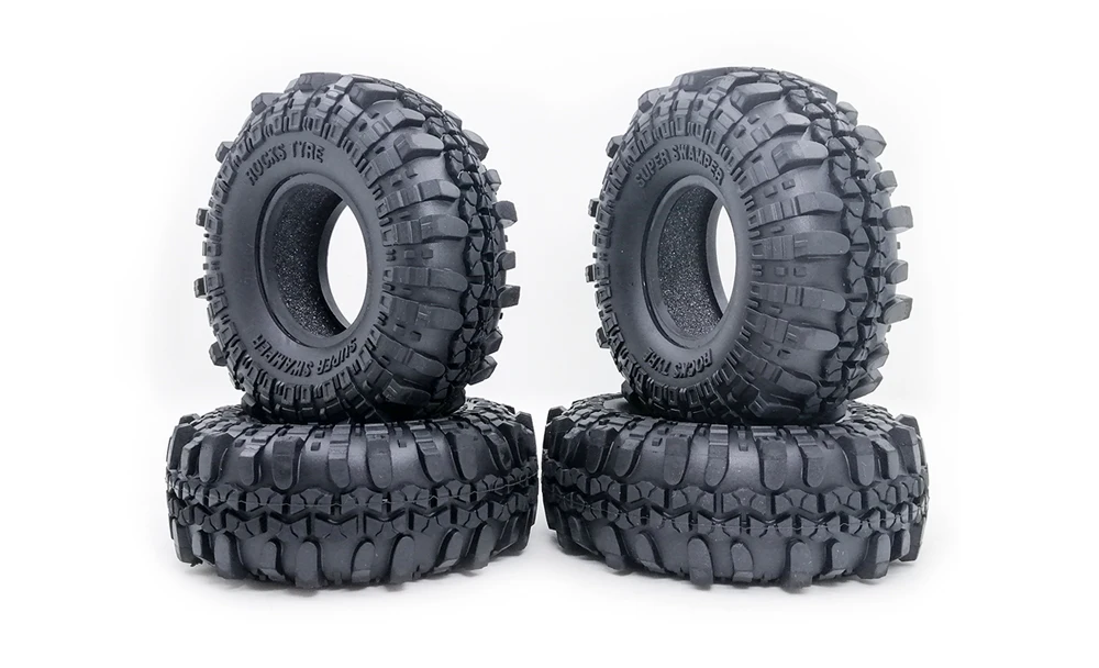 4 stücke 1,9 Zoll 110mm Rock Crawler Reifen Rad Mit Solide Beadlock Felge Für 1/10 Axial Trax Trx4 Rc4wd D90 D110 Tf2 Rc Auto – Detail 2