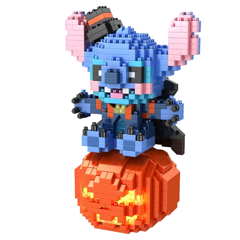 Halloween Stitch Tiny Particle Building Blocks Assembly Toy Stellalou Decorative Girls\' Birthday Gifts Building Blocks Ornament