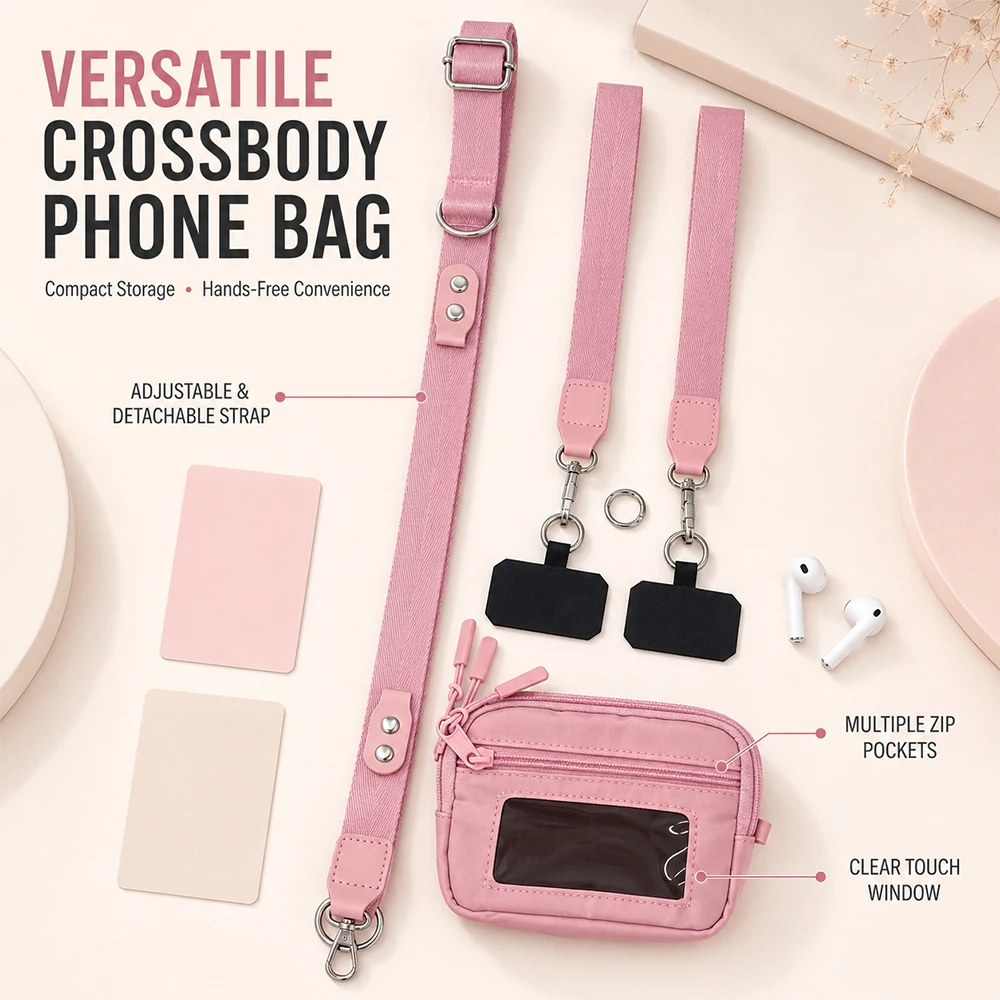 Small Crossbody Chest Bag for Women,phone Strap, Mini Pouch for Daily Commuting, Walking, Shopping, Short Trips and Casual