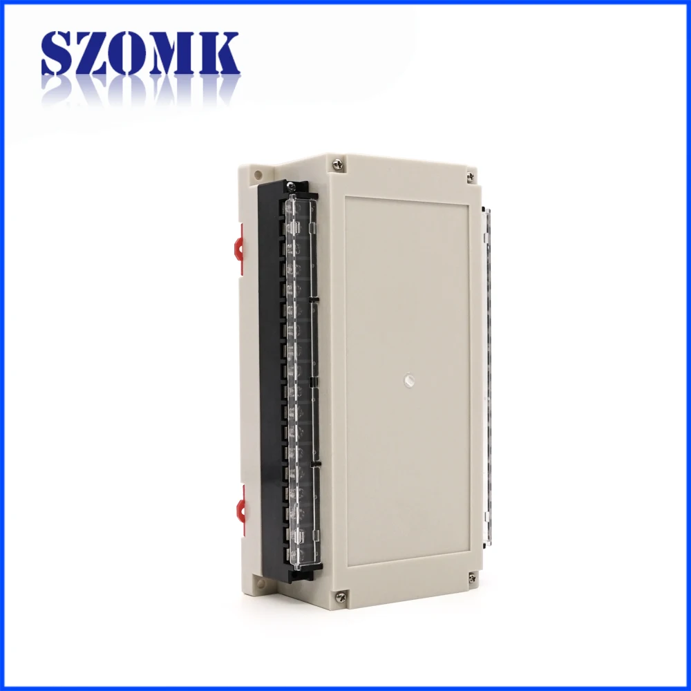 SZOMK AK-P-25A Injection Plastic Module Plc Outlet Box Plastic Din Rail Plc Enclosure Industrial Control Box For Electronics Pcb