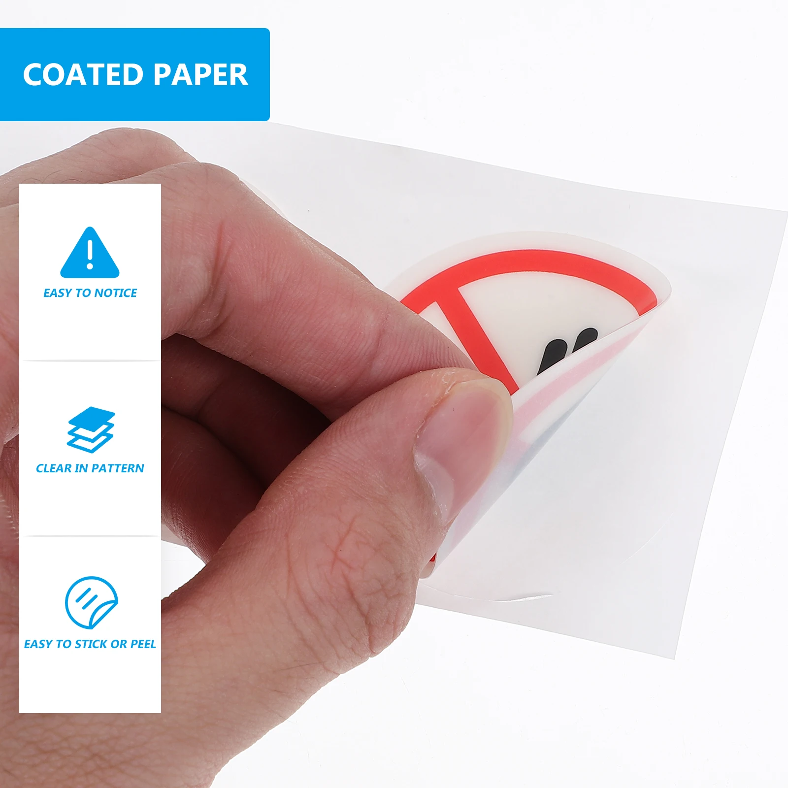 

2 Pcs Warning Sign Do Not Touch Sticker The Stickers Self-adhesive Safety Signs