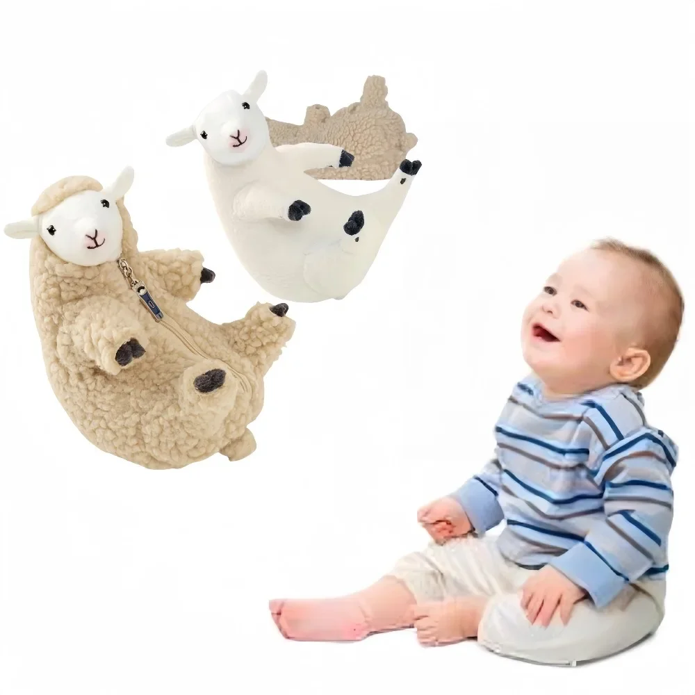 متعة لطيف ألعاب من نسيج مخملي الأغنام الألبكة دمية لينة مع انفصال الملابس محاكاة لامب النوم مهدئا بلوشي دمية الاطفال لعبة الهدايا