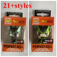 21 styles NEWest FUNKO Keychains Dragon Ballz Gohan Perfect Cell Master Roshi Piccolo Keychains  Action Collection Figure Toys