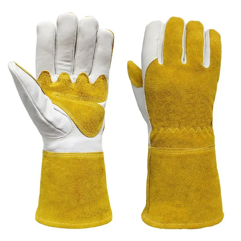 

1 Pair Sheepskin Welding Gloves Heat Insulation Anti Scalding Horticultural and Anti Cutting Labor Protection Gloves