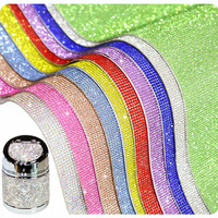 12x20/24x20cm Self-adhesive Rhinestone Crystal Stickers DIY Glitter Diamond Sticker Phone Car Trim Clothing Decor Decal Sheets