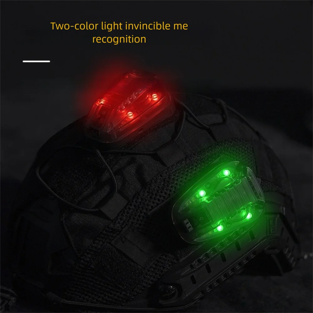 Multi-Color Sports Helmet Light Waterproof Signal Light Helmet Flashing Light Survival Identification Lamp Helmet Flashlight