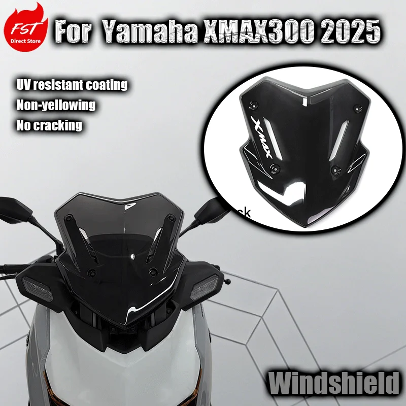 

For Yamaha XMAX300 2025 New Model Modified Racing Sport Front Windshield Instrument Cover and Mirror