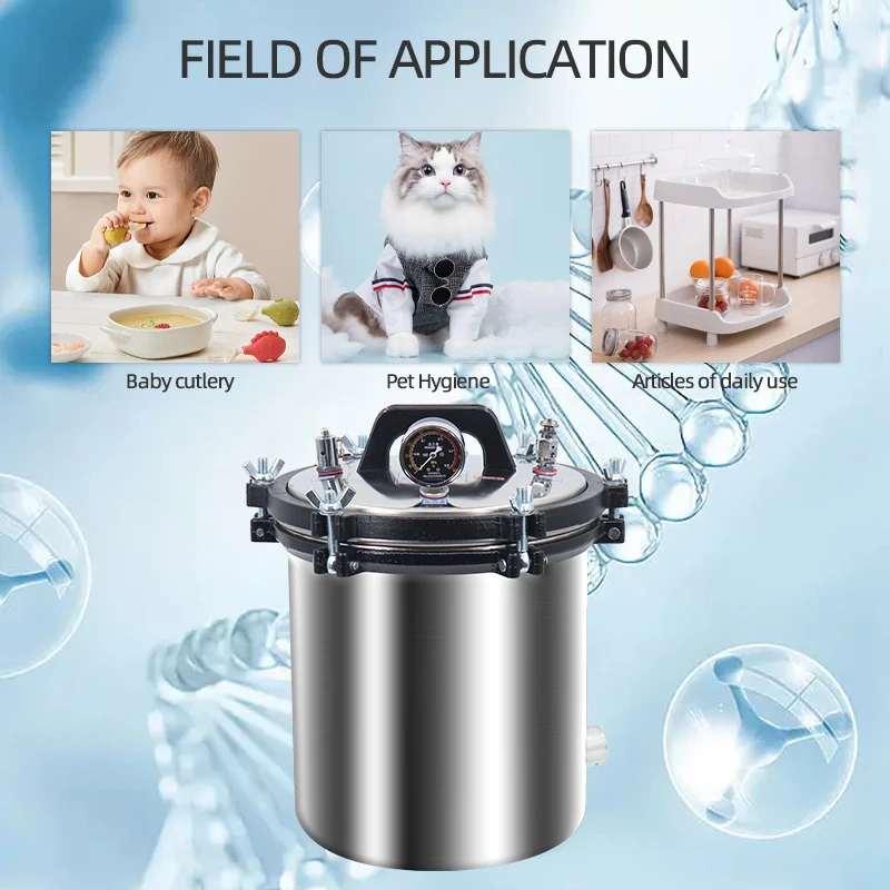 2KW 24-litrowy przenośny sterylizator parowy w autoklawie do sterylizacji sprzęt maszyna do sterylizacji do salonu 0.22MPa 280*335