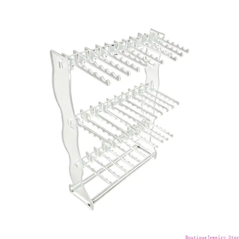 E1PE Multilayer Acrylic Jewelry Organiser Clear Display Rack For Earrings Bracelets Necklaces Storage Rack For Home Closet