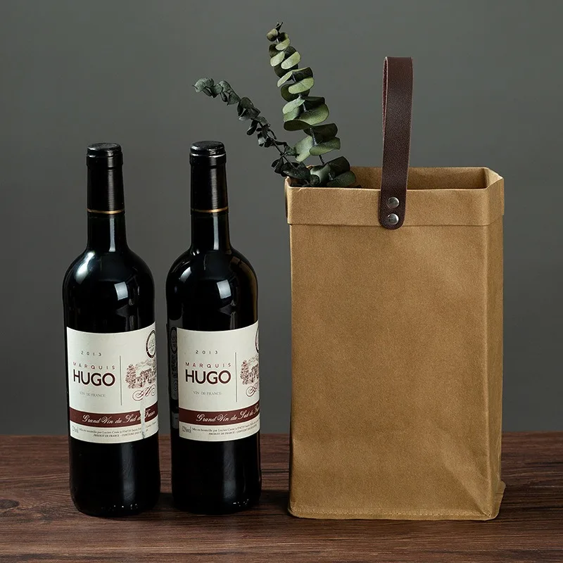 Kraft Paper Packaging Bag Red Wine Handbag Umbrella Insulated Cup Gift Bag Washing Wine Gift Box Packing Box