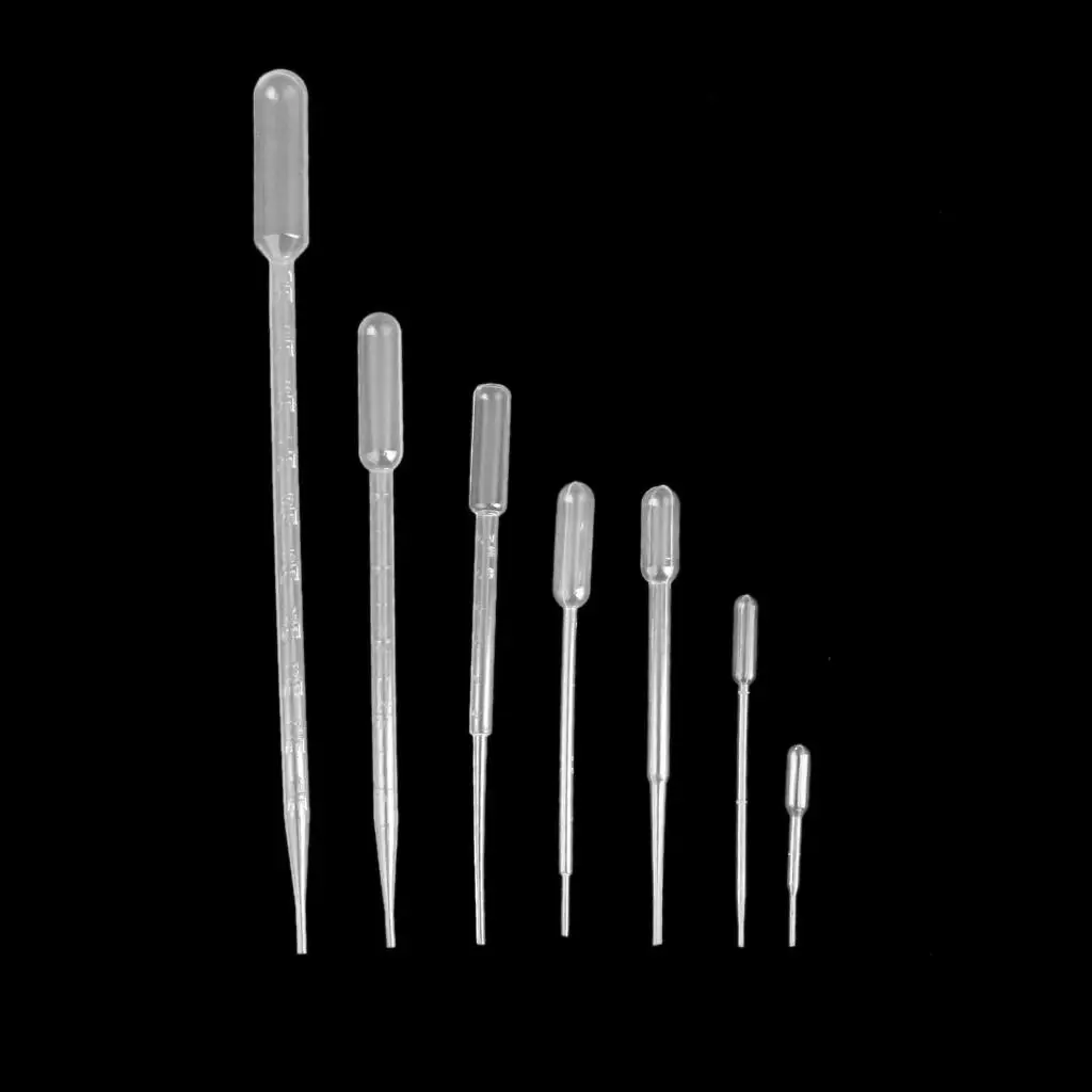 

50 graduated plastic pipettes laboratory tests dispensing 0.2 ml