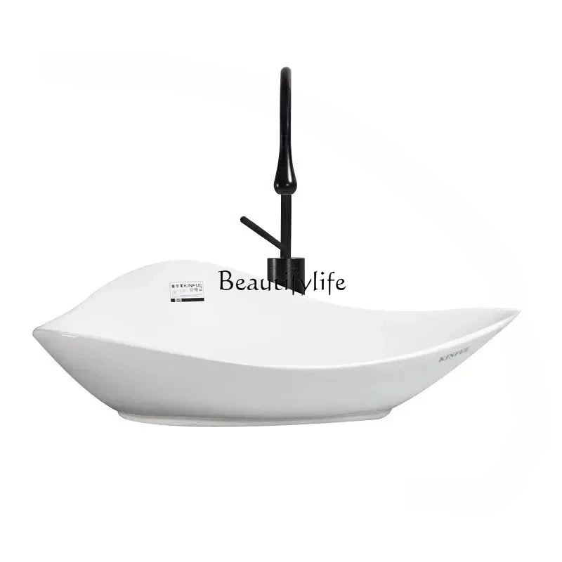 

Nordic Special-shaped Bathroom Sinks for Toilets Creative Ceramic Easy-to-clean Basin Personalized Design Sink for Kitchen