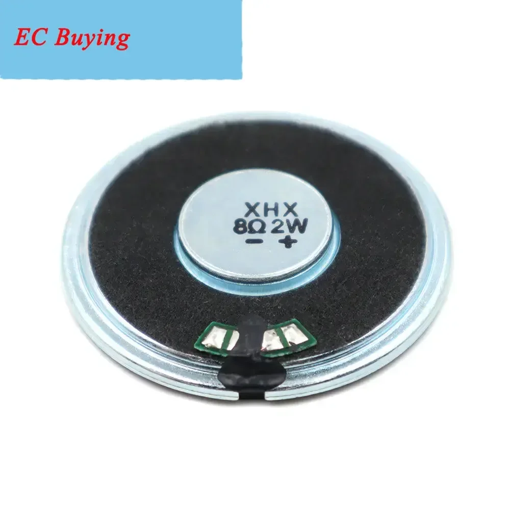 2 قطعة 40 مللي متر 8Ohm 2 واط الحديد حالة المغناطيس الداخلي المتكلم رقيقة جدا 40*5 مللي متر قطر 40 مللي متر 8 أوم 2 واط بصوت عال المتكلم مكبر الصوت #4