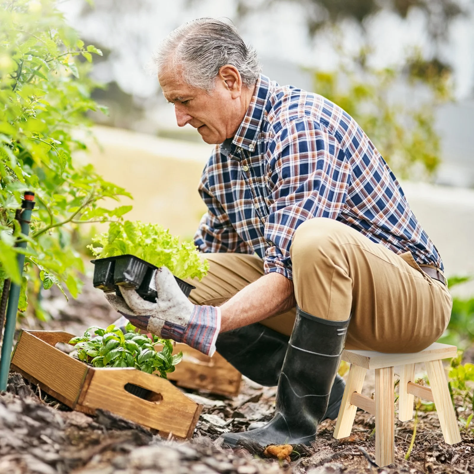 

Wooden Step Stool Stable Small Low Stool for Entry Shoe Change Home Dorm Bathroom Kitchen Small Wooden Stools Stools
