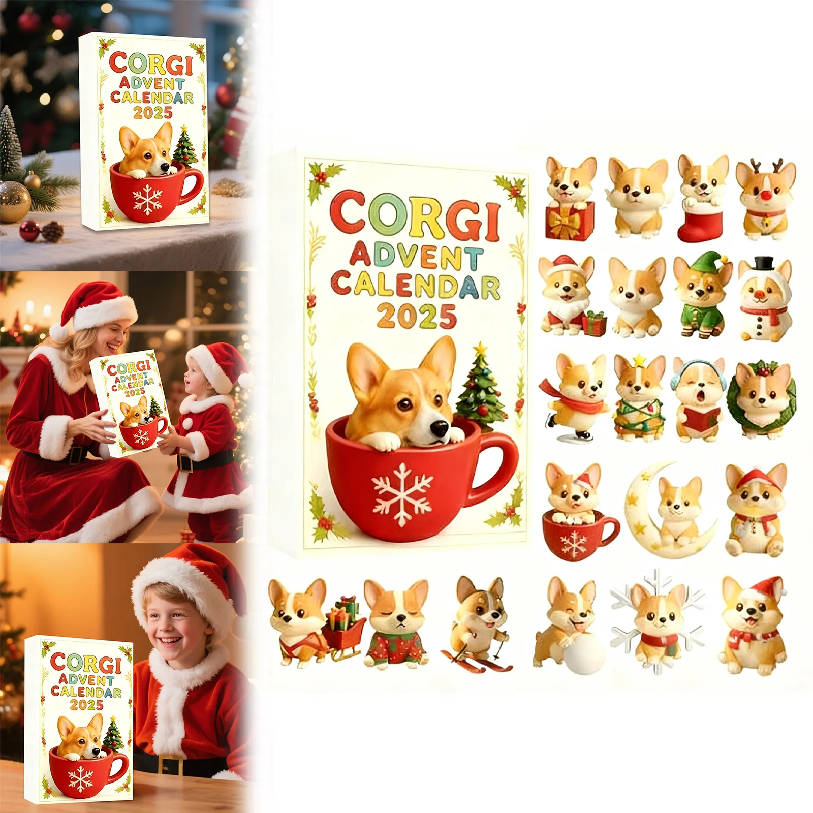 Zasilane bateriami lampki zewnętrzne z timerem Coigi Kalendarz Adwentowy Anatomia Odliczanie do Świąt Bożego Narodzenia Zawieszka Odliczanie do Świąt Bożego Narodzenia Torby