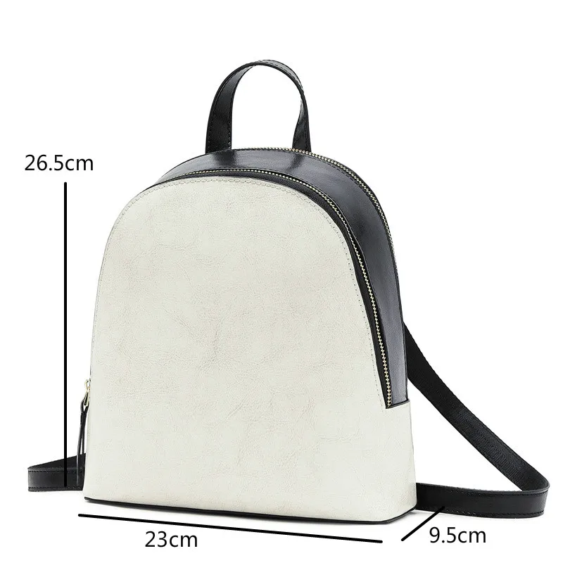 Johnature 2024 nuove donne di moda zaino stile coreano versatile borsa in pelle bovina borse da viaggio in tinta unita per il tempo libero di grande