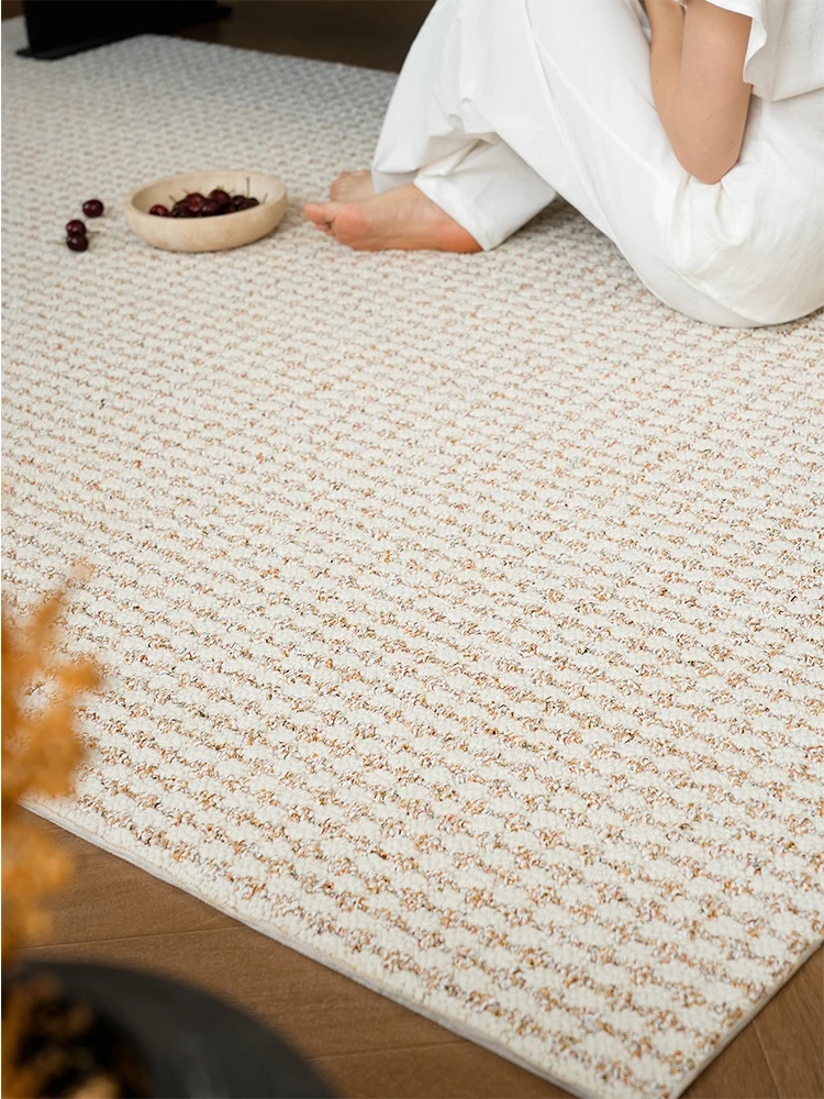 Cream Style Handmade Wool Living Room Carpet French Style High-end Bedroom Xarpet Thick Home Bedside Rug Large Dloor Mat