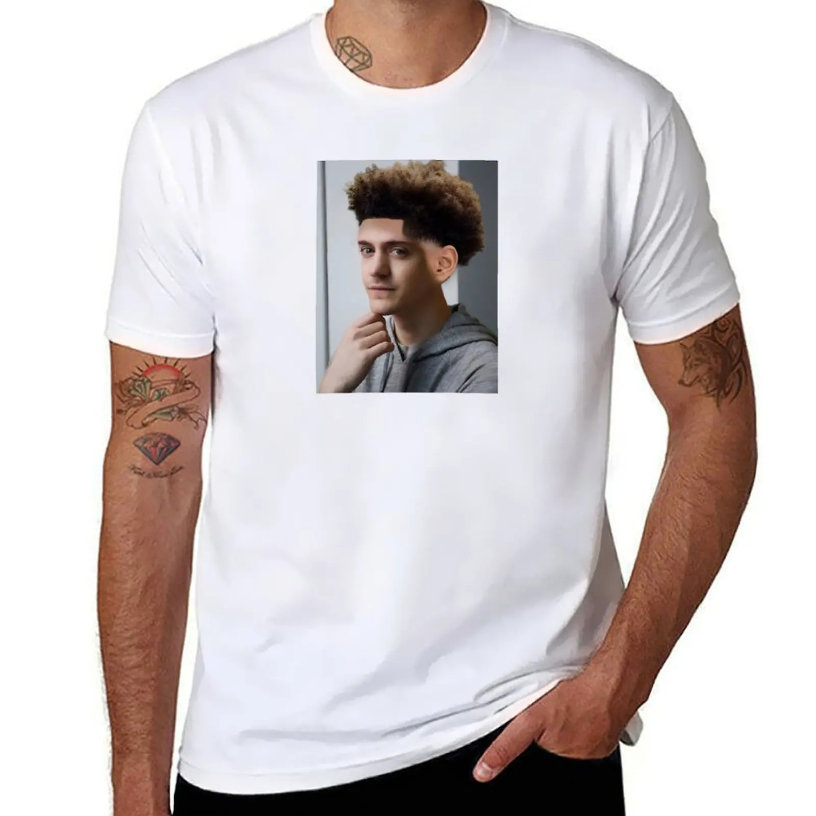 تي شيرت Ninja Low Taper Fade تي شيرت للرجال تي شيرت جرافيك تي شيرت رجالي قطن عالي الجودة أساسي تي شيرت تي شيرت #1