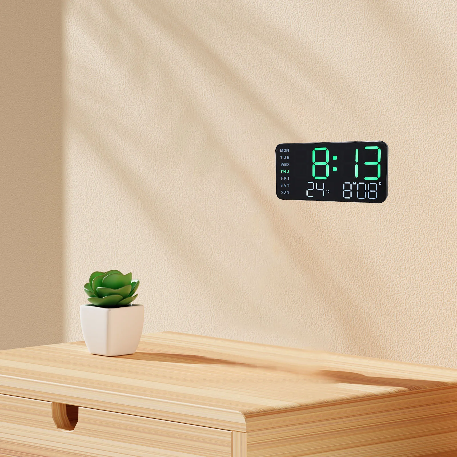 

Digital Alarm Small Led Electronic Clock For Bedroom Office Desk Travel Portable Compact Multi-Functional Table Clock