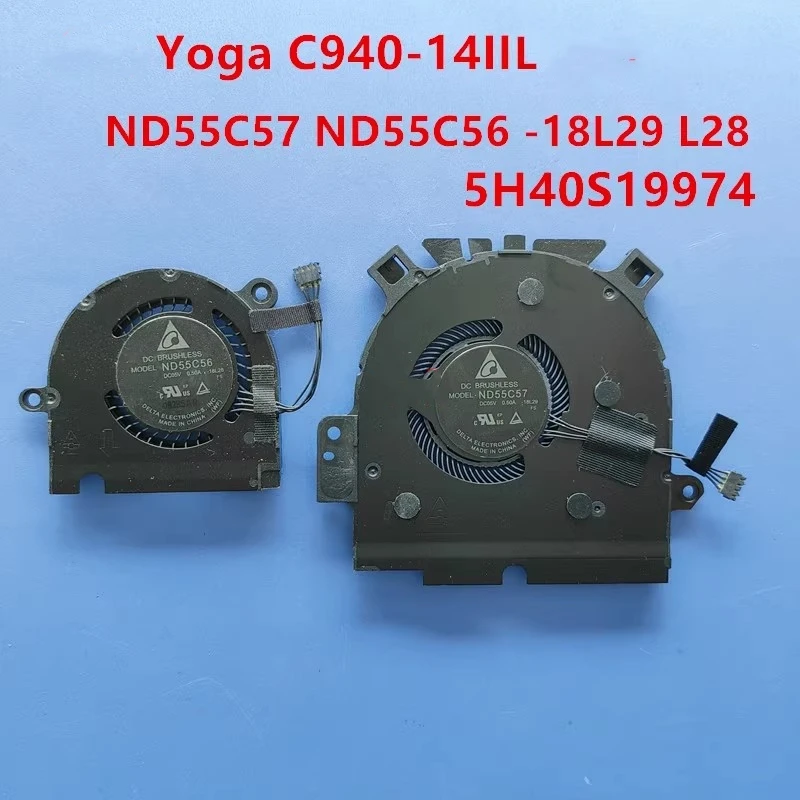 Free shipping new suitable for Lenovo Yoga C940-14IIL fan ND55C57-18L29 L28 laptop fan