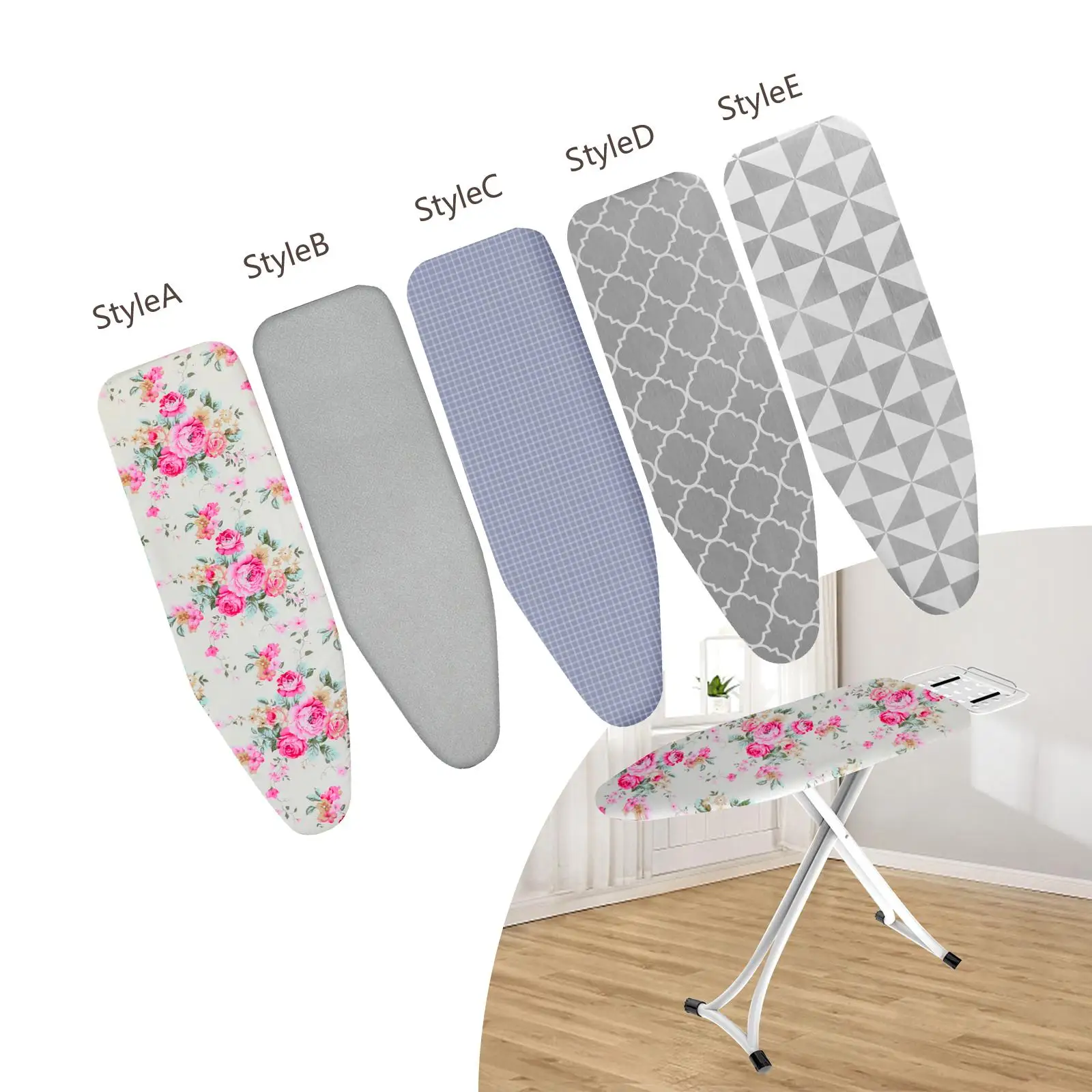 Elastic Ironing Board Cover Resists Scorching Heat Insulation Stain Resistant Ironing Table Cover Protector Laundry Supplies