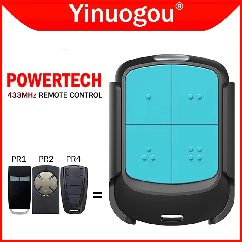 POWERTECH PR2 PR4 PR1 Garage Door Remote Control 433.92MHz Rolling Code Powertech Gate Remote Control Garage Door Opener Command