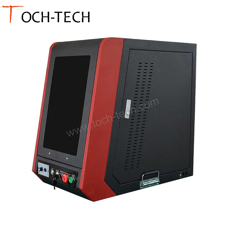 Enclosed Laser Engraving Machine Gold / Silver Laser Marking Machine Desktop Safe Cover Full Closed Fiber Laser