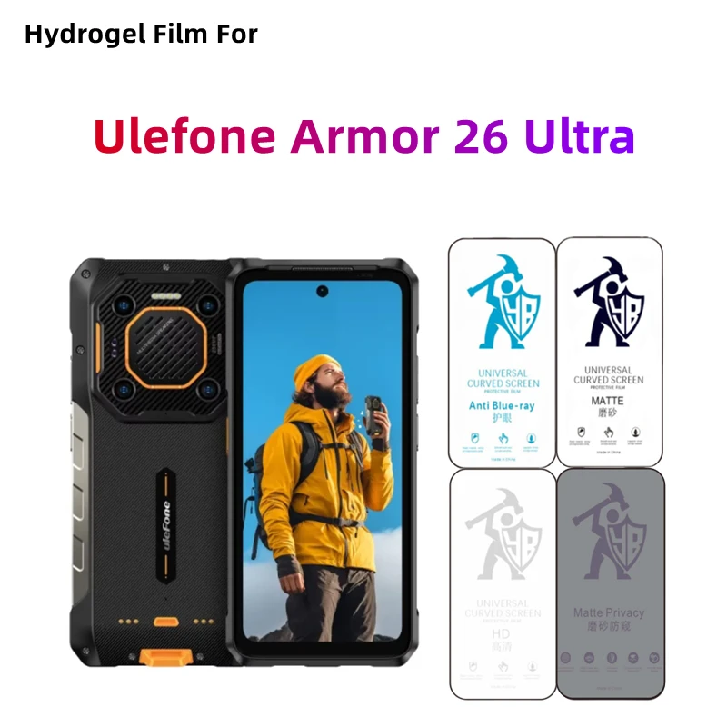 2pcs Matte Hydrogel Film For Ulefone Armor 26 Ultra HD Screen Protector For Ulefone Armor 26 Ultra Eye Care Anti Spy Matte Film