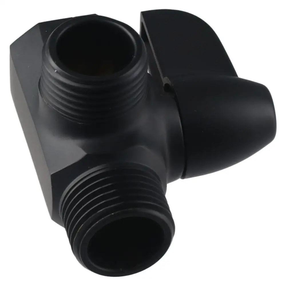 

Black Water Outlet Valve Brass Resist To Rust Outlet Shut Off Long-lasting Easy Installation Shower Arm Diverter Valve Stopcock