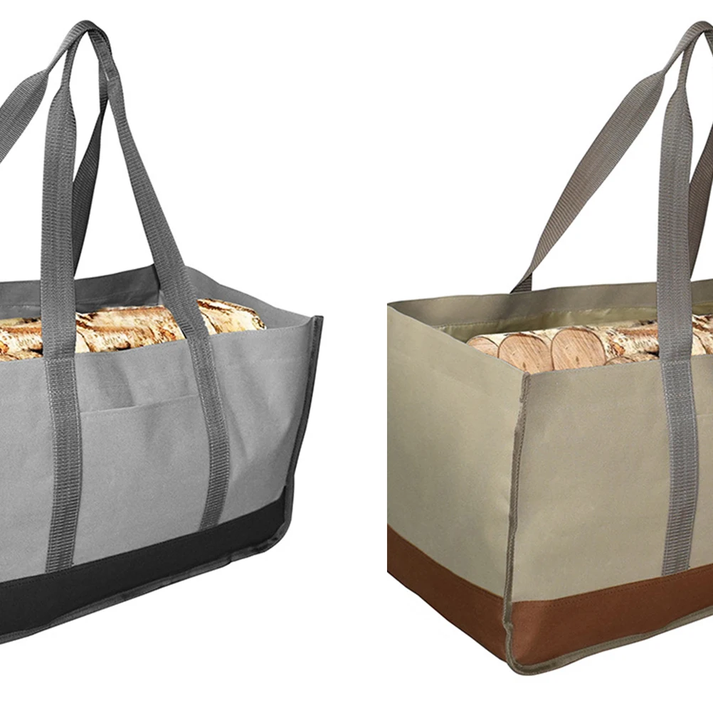 

1pc Firewood Tool Kit Log Tote Carrier Large Capacity Bag Foldable Durable Storage Tote Garden Tools Picnic Camping Household