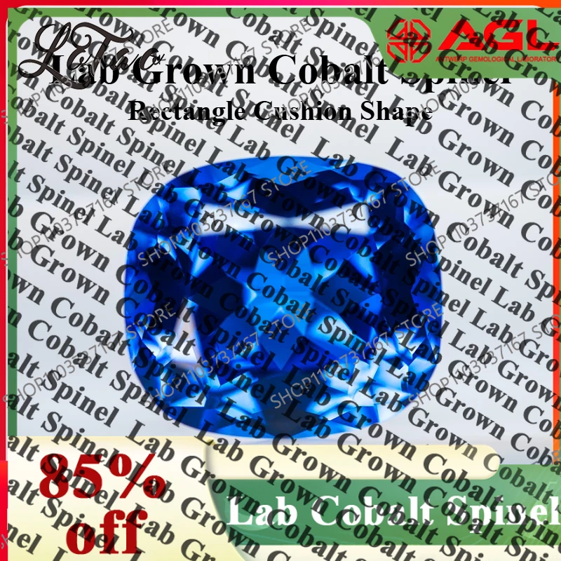 

TOPHigh Quality Lab Grown Cobalt Spinel Blue Color Rectangle Cushion Cut Gemstone for DIY Jewelry Making Selectable Certificate