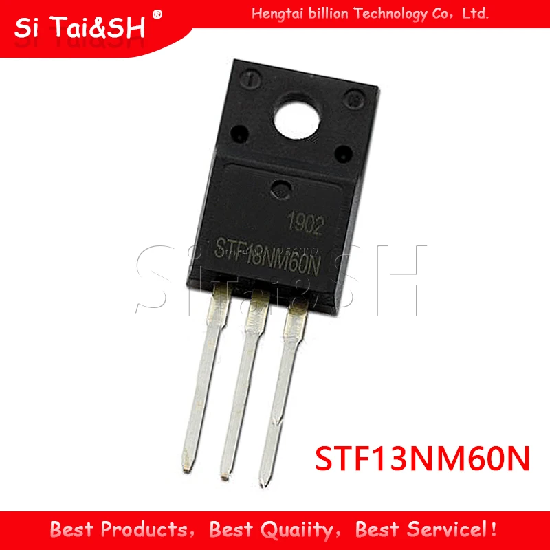 10PCS STF13NM60N 13NM60N 13NM60 MOSFET N-CH 600V 13A TO-220F