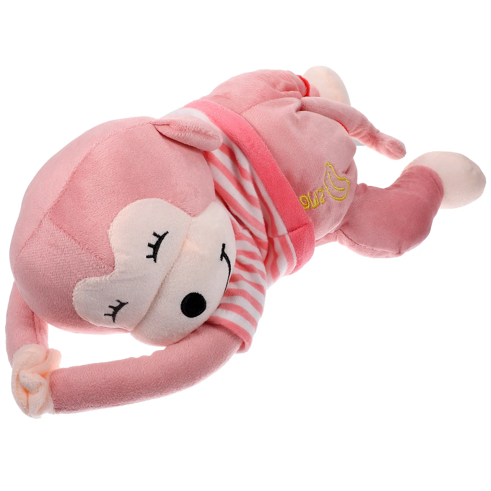 

Cartoon Monkey Tissue Box Pink Squint Car Decor Vehicle Mounted Napkin Holder Storage Office Use