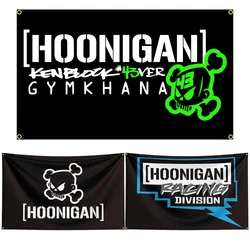 FLAGDOM 90x150cm 3X5FT HNGs Racing Car Flag Polyester Printed Racing Car Banner For Decor