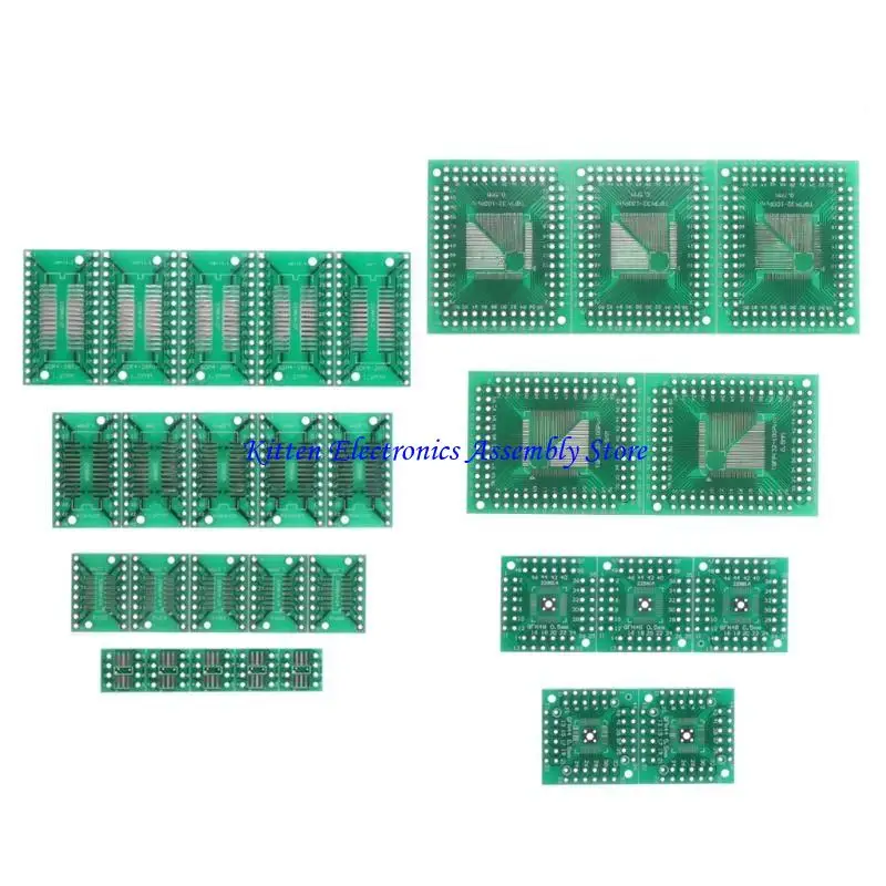 

96GD 30 Pcs PCB Board To DIP Adapter Converter FQFP32-100 QFN48 SOP8 16 24 28